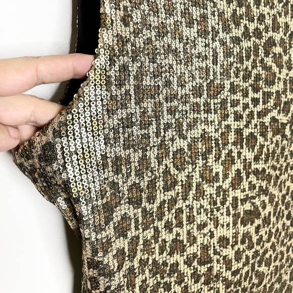 MICHAEL KORS sleeveless sequins animal print top S - Picture 5 of 5